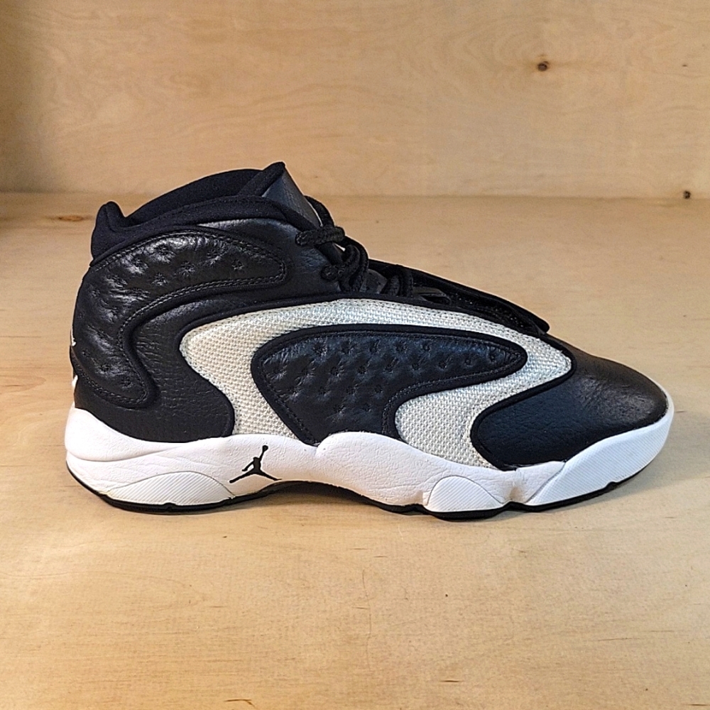 Jordan Black and White Athletic Shoes
